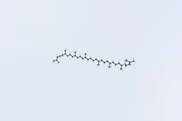 Lykopenová molekula, vědecký molekulární model, smyčková 3D animace — Stock fotografie