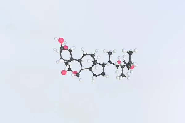 Molécula de brassinolídeo, modelo molecular isolado. Renderização 3D — Fotografia de Stock