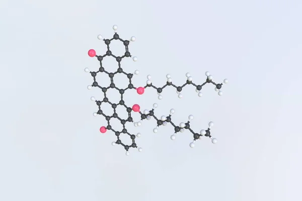 Molekylen violantron-79, isolerad molekylär modell. 3D-rendering — Stockfoto