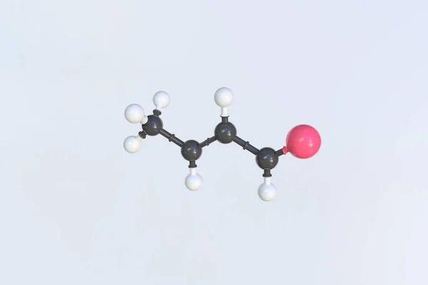 克伦醛分子，分离分子模型。3D渲染 — 图库照片