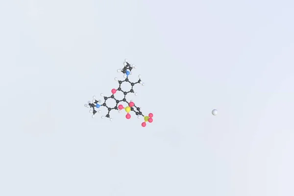 불알로 만들어 진 설 포 호다 딘 b 분자는 분리 된 분자 모델입니다. 3D 렌더링 — 스톡 사진