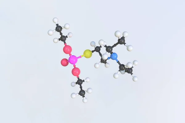 Молекула амитона, изолированная молекулярная модель. 3D рендеринг — стоковое фото