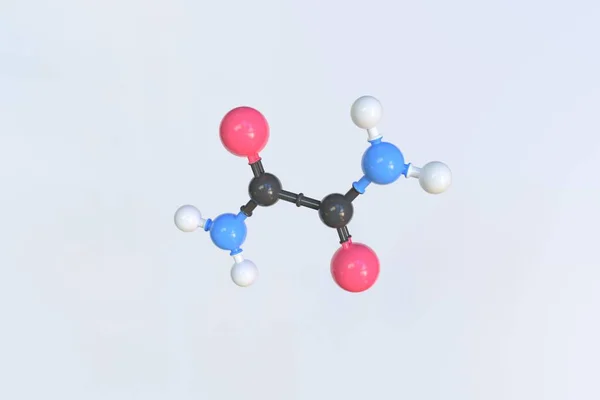 Molécule d'oxamide, modèle moléculaire isolé. rendu 3D — Photo