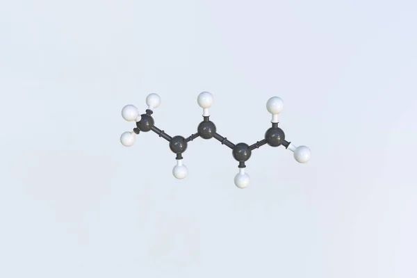 二甲苯分子分子，分离分子模型。3D渲染 — 图库照片