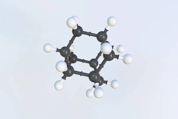 Молекула адамантана, изолированная молекулярная модель. 3D рендеринг — стоковое фото
