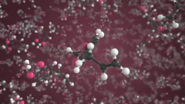 Molécula de safrole, modelo molecular isolado. Looping animação 3D ou fundo de movimento — Vídeo de Stock