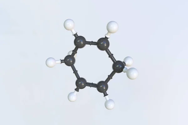 1,4-ciclohexadieno molécula. Modelo molecular aislado. Renderizado 3D —  Fotos de Stock