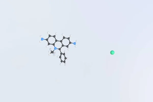 Ethidium bromid molekülü, izole edilmiş moleküler model. 3B görüntüleme — Stok fotoğraf