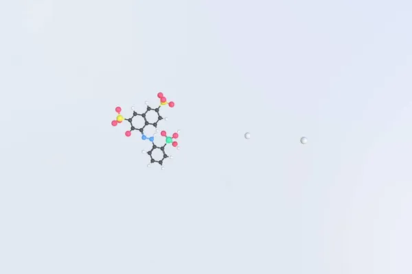 Molécula de torino, modelo molecular aislado. Renderizado 3D —  Fotos de Stock