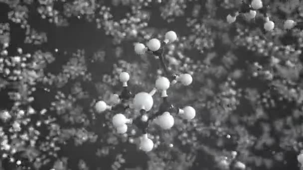 Trietil-alumínium molekula, izolált molekuláris modell. Looping 3D animáció vagy mozgás háttér — Stock videók