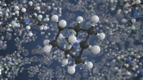 Μόριο τροπανίου, επιστημονικό μοριακό μοντέλο, looping 3d animation — Αρχείο Βίντεο