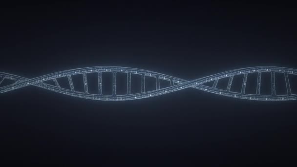 하이 - 테크 컨셉 DNA 분자 , 3D 애니메이션 루프 — 비디오