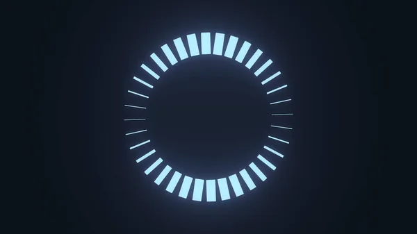 Circular loading icon in an app on dark background, conceptual illustration — Stock Photo, Image