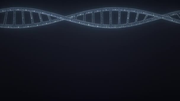 Kohlenstoff-DNA-Molekül 3D-Modell, Schleifenbewegungshintergrund — Stockvideo