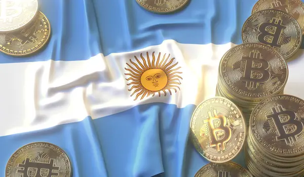 Bitcoin Fichas Bandera Criptomoneda Relacionada Fotos De Stock Sin Royalties Gratis