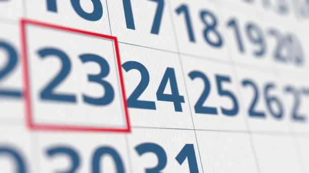 Calendario Con Día Comprobado Del Mes — Vídeos de Stock