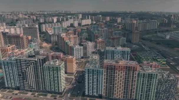 Letecký Pohled Moderní Obytné Budovy Solntsevu — Stock video