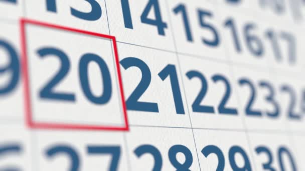 Calendário Com Dia Verificado Mês — Vídeo de Stock