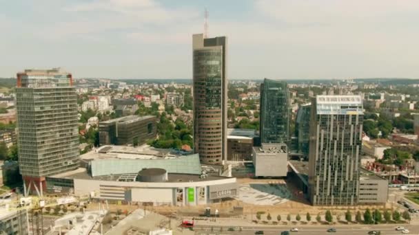 Vilnius Litwa Czerwca 2022 Europejskie Centrum Biznesu — Wideo stockowe