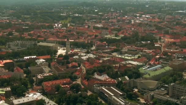 Foto Aerea Della Città Vilnius — Video Stock