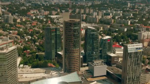 Vilnius Litwa Czerwiec 2022 Europejskie Centrum Biznesu — Wideo stockowe