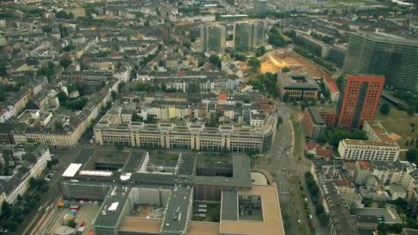 Vista Aérea Dusseldorf Alemania — Vídeo de stock