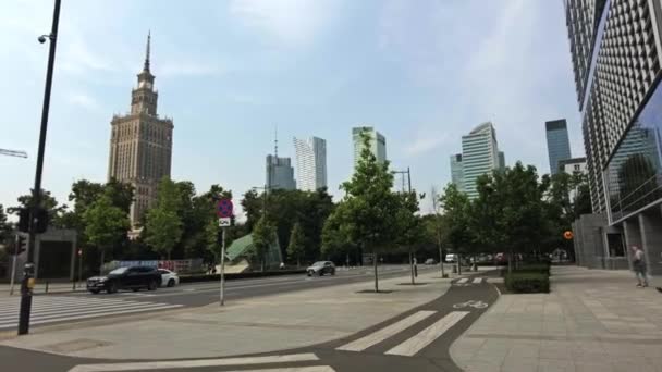 Warszawa Polska Czerwca 2022 Centrum Miasta — Wideo stockowe