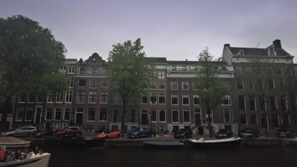 Amsterdam Nederländerna Juli 2022 Guidad Båttur — Stockvideo