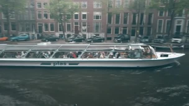 Amesterdão Países Baixos Julho 2022 Passeio Barco — Vídeo de Stock