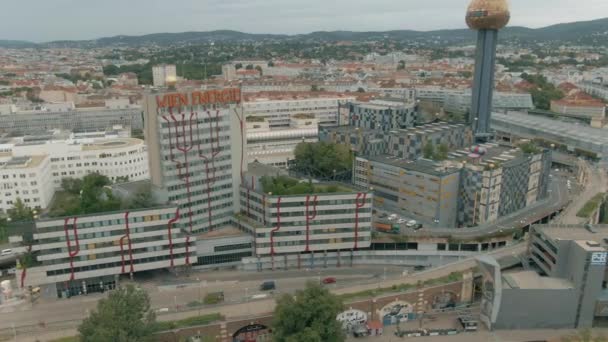 Vienna Austria July 2022 地区加热炉喷口的空中景观 — 图库视频影像