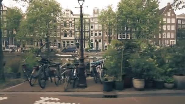 Jenis Saluran Dan Rumah Rumah Kota Klasik Amsterdam — Stok Video
