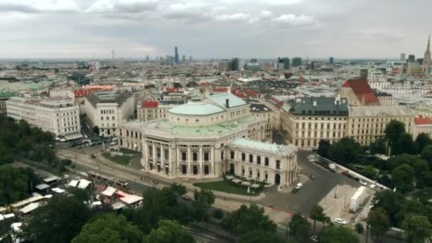 ウィーンの街の空中ビュー — ストック動画