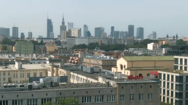 Warsaw Pologne Juin 2022 Vue Aérienne Skyline Varsovie — Video