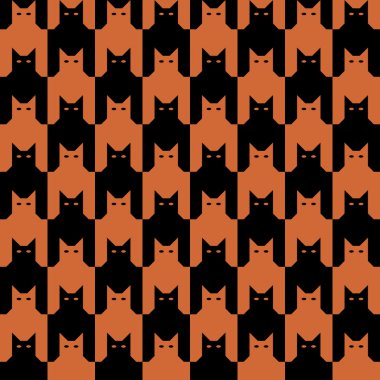 catstooth desen turuncu ve siyah