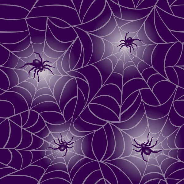 Purple Spider Web Pattern — Stock Vector