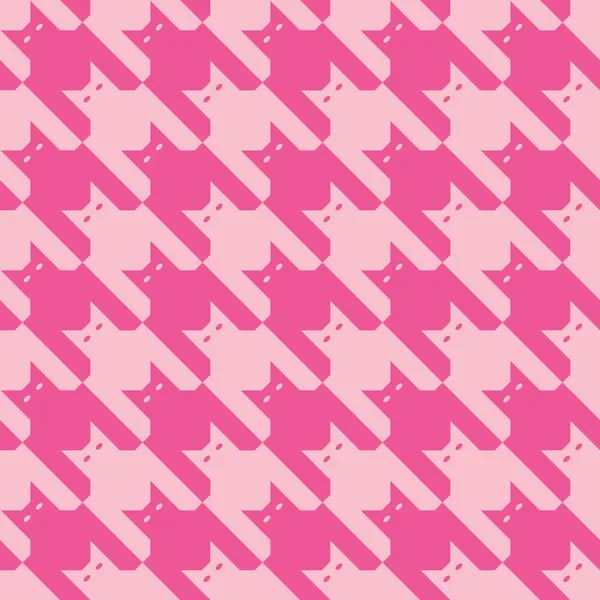 Diente de gato en rosa — Vector de stock