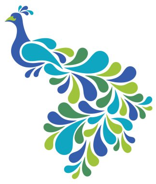 Abstract Peacock clipart