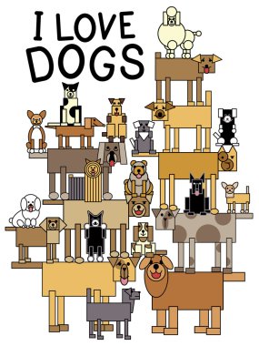 I Love Dogs clipart