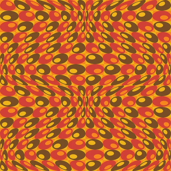 Ρετρό κύκλους μοτίβο με πορτοκαλί χρώμα — Διανυσματικό Αρχείο
