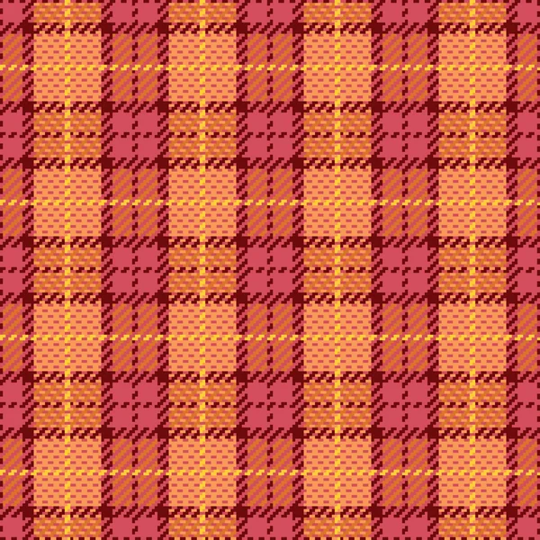 Pixel-Plaid in rosa und orange — Stockvektor