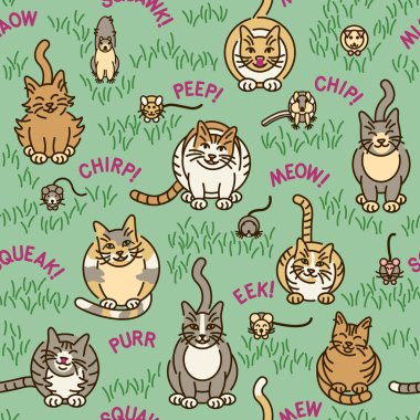 Cats and Critters Pattern clipart