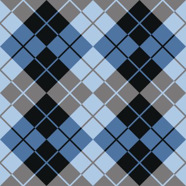Argyle tasarımında siyah ve mavi