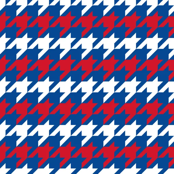 Patriottische Houndstooth patroon — Stockvector