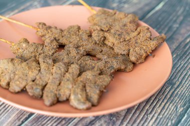 Nijerya baharatlı ızgara Suya aperatifi yemeye hazır.