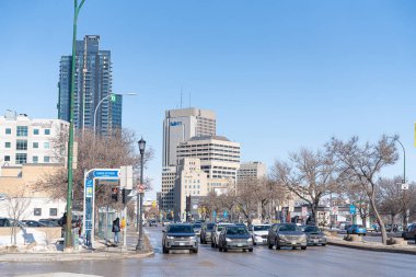 17 Mart 2022 - Winnipeg Manitba Kanada - Winnipeg City Skyline