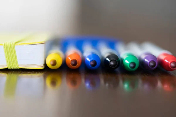 A collection of colored permanent markers — Stockfoto