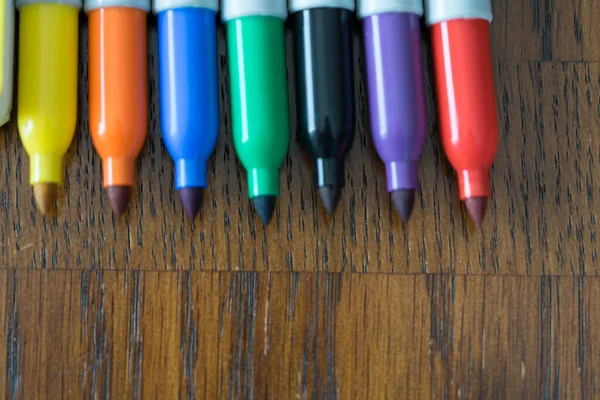 A collection of colored permanent markers — Stockfoto