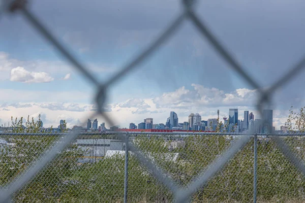 Calgary Στο Κέντρο Της Οικονομικής Περιοχής Ορίζοντα — Φωτογραφία Αρχείου