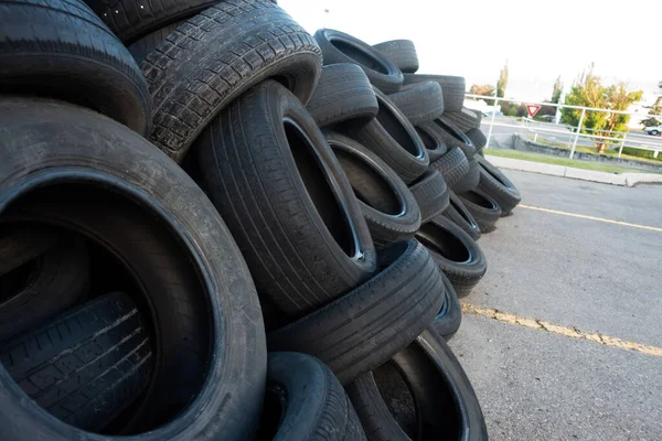 Neumáticos Usados Para Reciclar — Foto de Stock