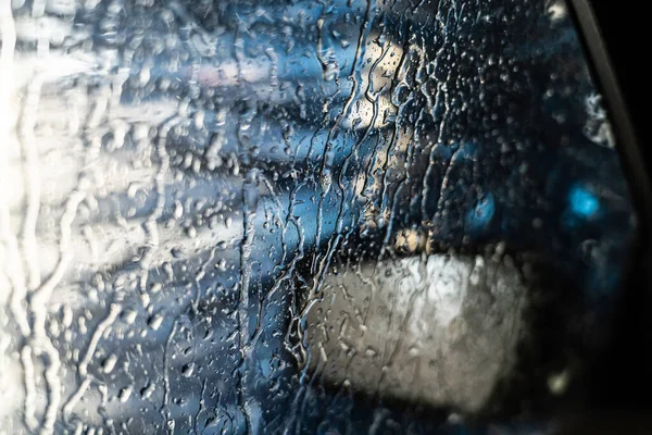 Bil Passerar Genom Biltvätt Bensinstation För Att Bli Ren — Stockfoto